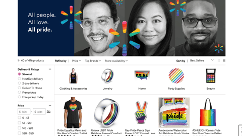 Walmart Pride Shop